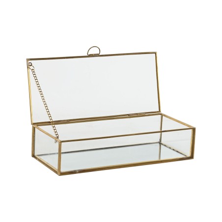 Scatola-Portagioie Home ESPRIT Dorato Metallo Cristallo 23 X 10 X 5,5 cm