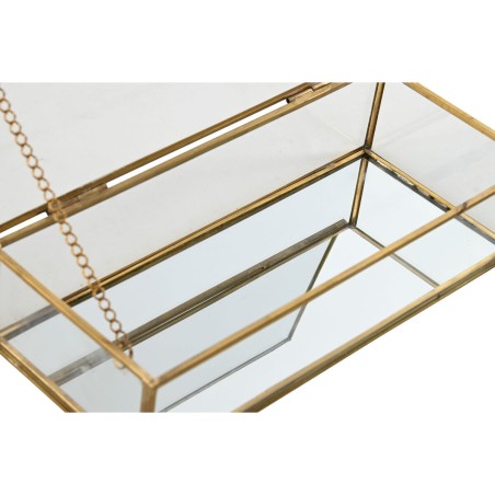 Scatola-Portagioie Home ESPRIT Dorato Metallo Cristallo 23 X 10 X 5,5 cm