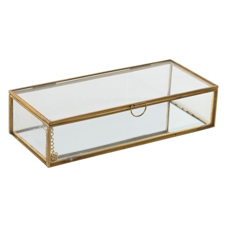 Scatola-Portagioie Home ESPRIT Dorato Metallo Cristallo 23 X 10 X 5,5 cm