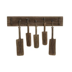 Appendiabiti da parete Home ESPRIT Naturale Legno di paulownia 89 x 6 x 62 cm