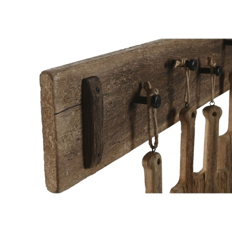 Appendiabiti da parete Home ESPRIT Naturale Legno di paulownia 89 x 6 x 62 cm