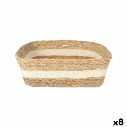 Scatola portaoggetti Privilege vimini Quadrato 27 x 27 x 9 cm (8 Unità)