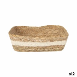Scatola portaoggetti Privilege Privilege vimini Rettangolare 25 x 20 x 8 cm (12 Unità)