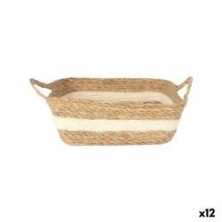 Scatola portaoggetti Privilege vimini 22 x 22 x 8 cm (12 Unità)