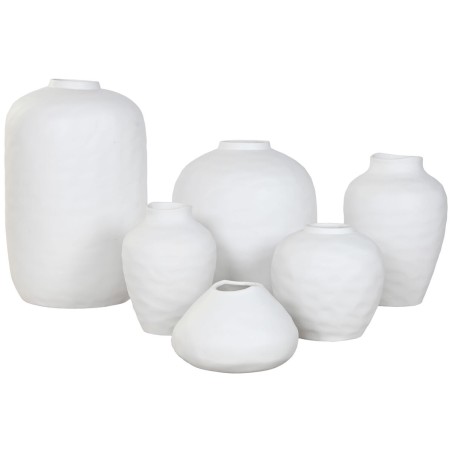 Vaso Home ESPRIT Bianco Gres Stile artigianale 26 x 26 x 26 cm