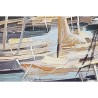 Quadro Home ESPRIT Azzurro Verde Grigio Rosa Velieri Mediterraneo (2 Unità)