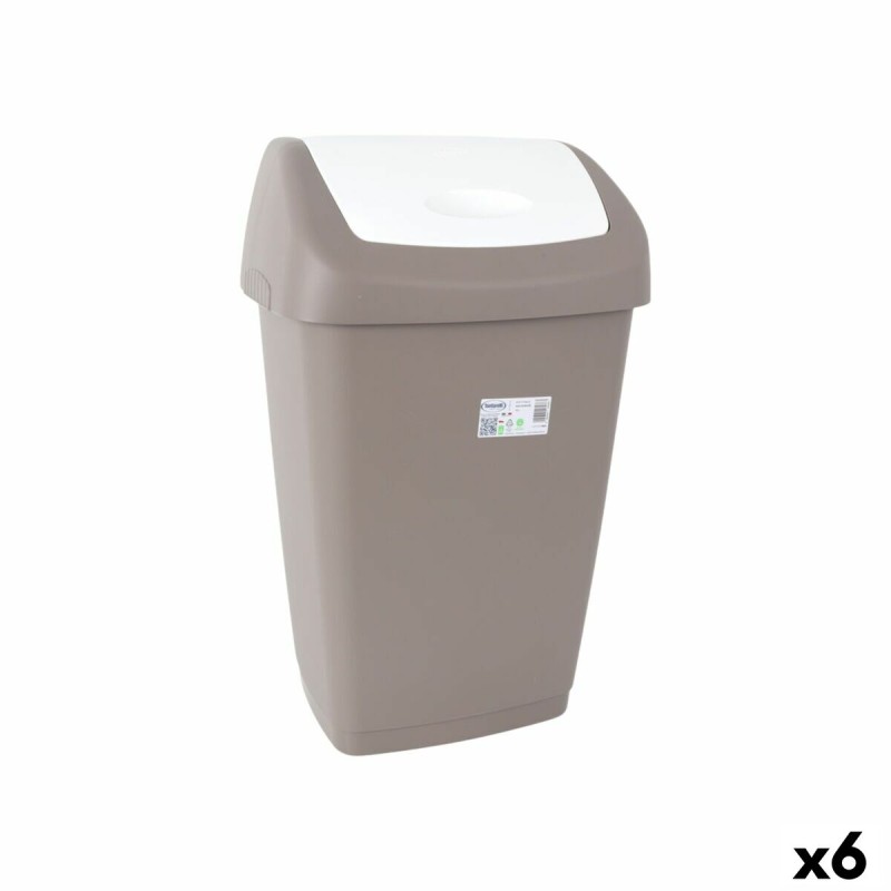 Cestino Tontarelli Aurora Grigio 55 L (6 Unità)