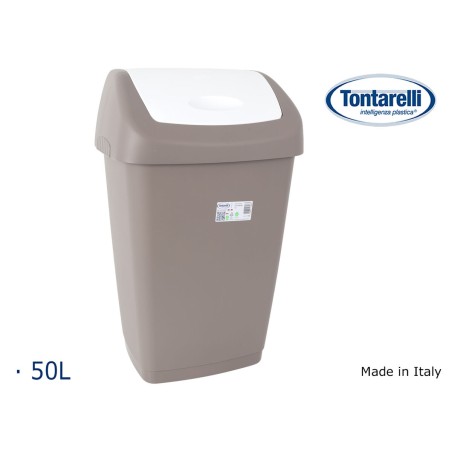 Cestino Tontarelli Aurora Grigio 55 L (6 Unità)