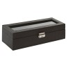 Scatola-Portagioie Home ESPRIT Beige Marrone scuro Poliuretano Cristallo Legno MDF 30 x 10 x 8 cm