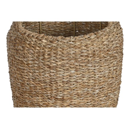 Set di vasi da fiori Home ESPRIT Naturale Metallo Fibra naturale Bali 43 x 43 x 70 cm (3 Pezzi)