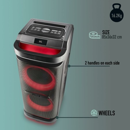 Altoparlante Bluetooth Portatile NGS WILDSPACE2 Nero