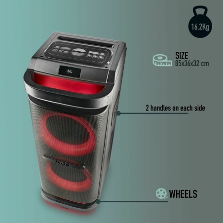 Altoparlante Bluetooth Portatile NGS WILDSPACE2 Nero