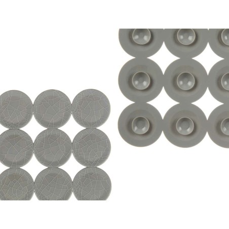 Tappetino Antiscivolo da Doccia Grigio PVC 54 x 54 x 1 cm (6 Unità)