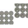 Tappetino Antiscivolo da Doccia Grigio PVC 54 x 54 x 1 cm (6 Unità)