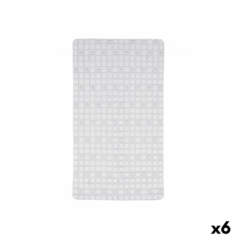 Tappetino Antiscivolo da Doccia Quadri Trasparente PVC 67,7 x 38,5 x 0,7 cm (6 Unità) Tappetino Antiscivolo da Doccia Quadri Trasparente PVC 67,7 x 38,5 x 0,7 cm (6 Unità)