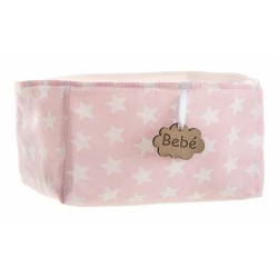 Cestino Rosa Stelle 18 x 14 x 10,5 cm