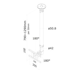 Supporto TV Neomounts FPMA-C100WHITE 10" 30" 12 kg