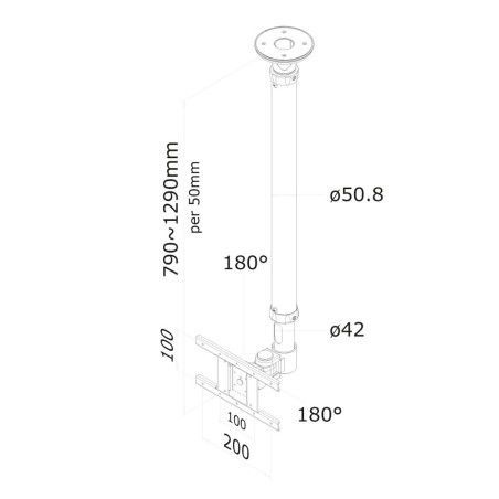 Supporto TV Neomounts FPMA-C100WHITE 10" 30" 12 kg