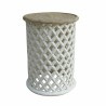 Tavolo aggiuntivo DKD Home Decor Bianco Naturale Legno di mango 45 x 45 x 62 cm