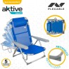 Sedia da Spiaggia Aktive Pieghevole Azzurro 48 x 90 x 60 cm (2 Unità)