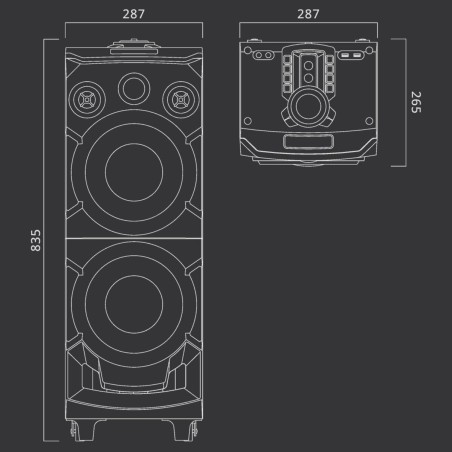 Altoparlanti Muse M-1935 DJ Nero