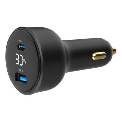 Caricabatterie per Auto GEMBIRD TA-UC-AC2PD30LCD-CAR-01