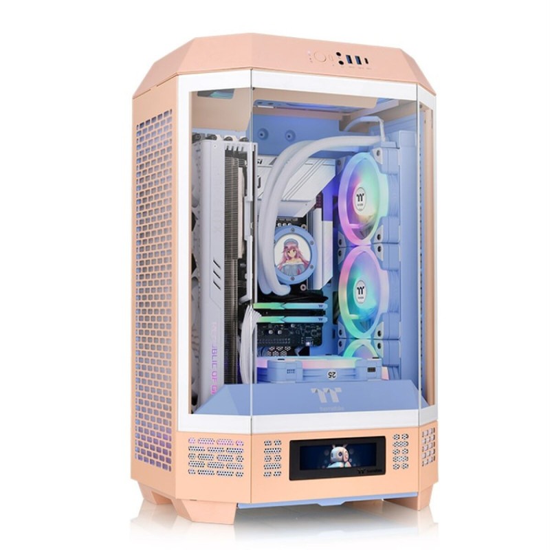 Case computer desktop ATX THERMALTAKE Tower 300 Peach Fuzz Pesca Case computer desktop ATX THERMALTAKE Tower 300 Peach Fuzz Pesca