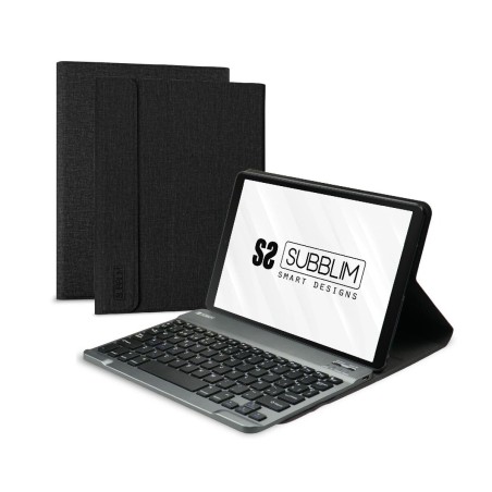 Custodia per Tablet e Tastiera Subblim Nero 10,5" Qwerty in Spagnolo
