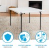 Tavolo Pieghevole Lifetime Bianco Acciaio Plastica 94 x 74 x 94 cm