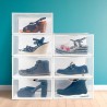 Scatola da scarpe impilabile Max Home Bianco 6 Unità polipropilene ABS 35 x 18,5 x 27 cm