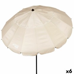 Ombrellone Aktive Crema Alluminio 240 x 235 x 240 cm (6 Unità)