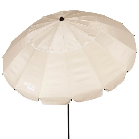 Ombrellone Aktive Crema Alluminio 240 x 235 x 240 cm (6 Unità)