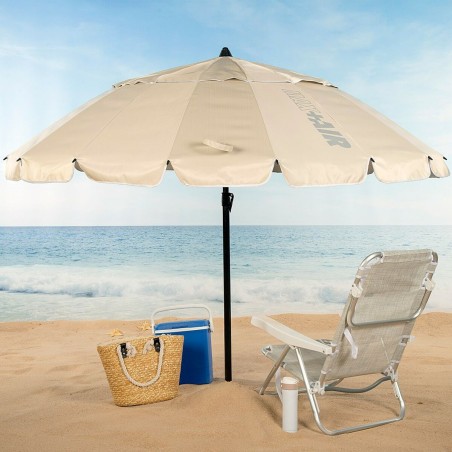 Ombrellone Aktive Crema Alluminio 240 x 235 x 240 cm (6 Unità)