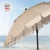 Ombrellone Aktive Crema Alluminio 240 x 235 x 240 cm (6 Unità)