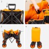 Carrello Multiuso Aktive Arancio Poliestere PVC Acciaio 86 x 108 x 44 cm Pieghevole Spiaggia