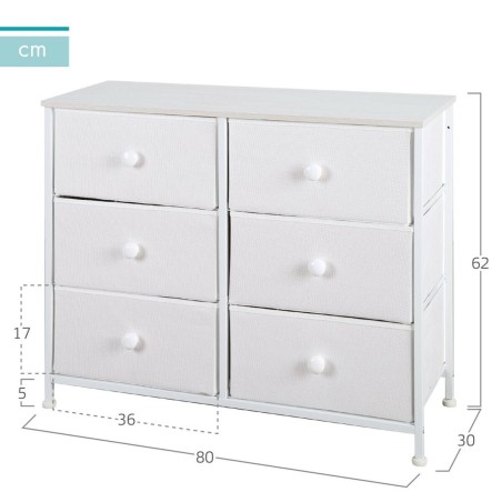 Cassettiera Max Home Bianco 80 x 62 x 30 cm