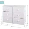 Cassettiera Max Home Bianco 80 x 62 x 30 cm