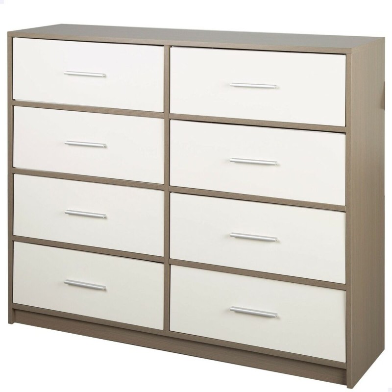 Cassettiera Max Home Bianco Grigio Moderno 114 x 92 x 30 cm Cassettiera Max Home Bianco Grigio Moderno 114 x 92 x 30 cm