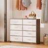 Cassettiera Max Home Bianco Grigio Moderno 114 x 92 x 30 cm