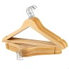 Set di Grucce Max Home Naturale Legno Acciaio 44,5 x 23 x 1 cm 10 Pezzi (6 Unità)