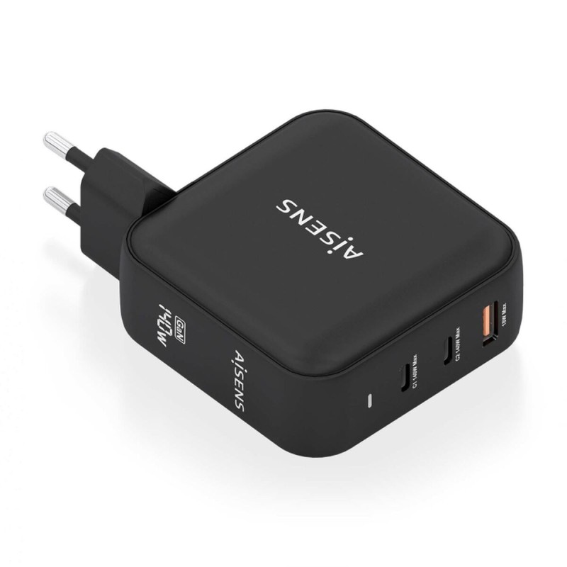 Caricabatterie da Parete Aisens ASCH-140W3P031-BK Nero Multicolore 140 W (1 Unità) Caricabatterie da Parete Aisens ASCH-140W3P031-BK Nero Multicolore 140 W (1 Unità)