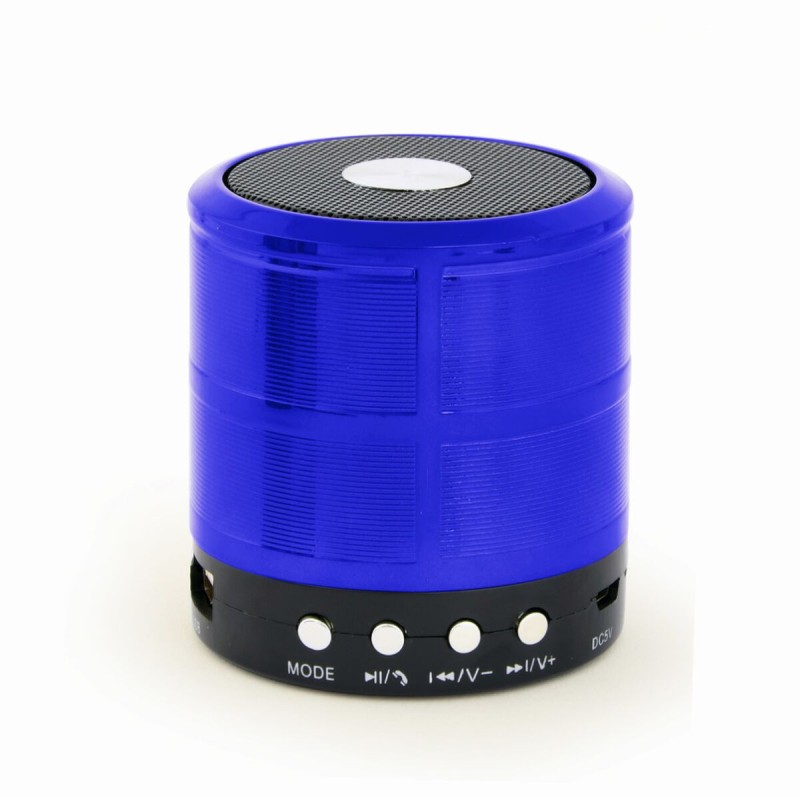 Altoparlante Bluetooth Portatile GEMBIRD SPK-BT-08-B Nero/Blu 3 W 4 W Altoparlante Bluetooth Portatile GEMBIRD SPK-BT-08-B Nero/Blu 3 W 4 W