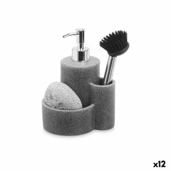 Kit per Cleaning & Storage Kinvara B5614B Grigio Plastica Poliresina 14 x 18,5 x 12 cm Cucina (12 Unità)