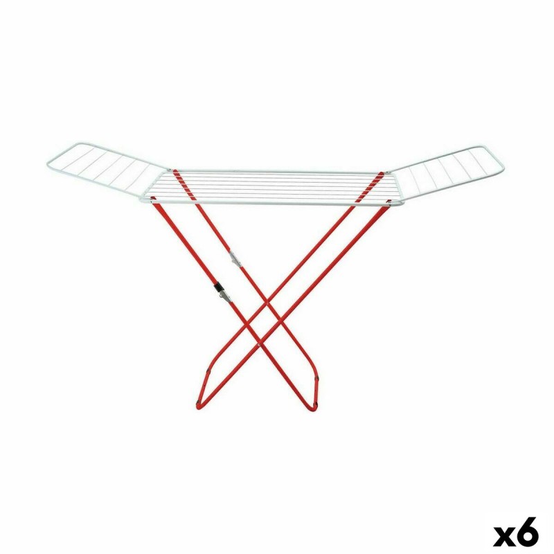 Stendibiancheria Pieghevole Supernet Bianco Rosso 127 x 50 x 2 cm (6 Unità) Stendibiancheria Pieghevole Supernet Bianco Rosso 127 x 50 x 2 cm (6 Unità)