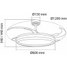 Ventilatore da Soffitto CristalRecord CHARLY L RETRAC Trasparente 80 W