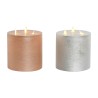 Candela LED DKD Home Decor Dorato Argentato 15 x 15 x 15 cm (AA) (2 Unità)