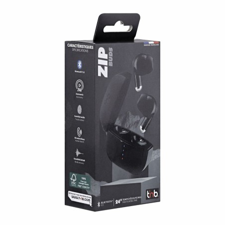 Auricolari Wireless con Custodia di Ricarica T'NB ZIP 2 Nero