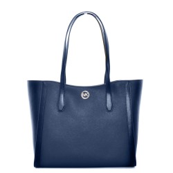Borsa a Spalla Michael Kors Leida Azzurro 33 X 30 X 12 CM