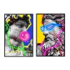Quadro Home ESPRIT Moderno Mitologico 83 x 3 x 123 cm (2 Unità)