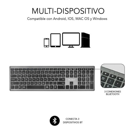 Tastiera Subblim SUBKB-2PUE201 Nero
